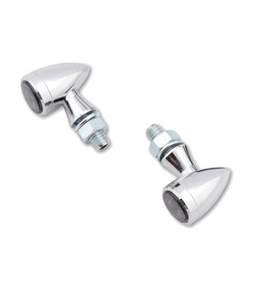 Intermitentes LED Highsider Sixteen Bullet Cromado con Cristal Ahumado