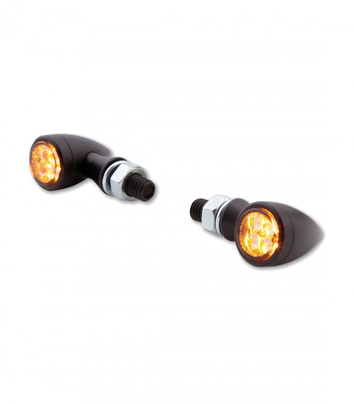 Intermitentes LED Highsider Sixteen Bullet Negro con Cristal Ahumado