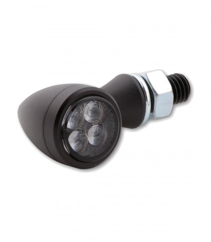 Intermitentes LED Highsider Sixteen Bullet Negro con Cristal Ahumado