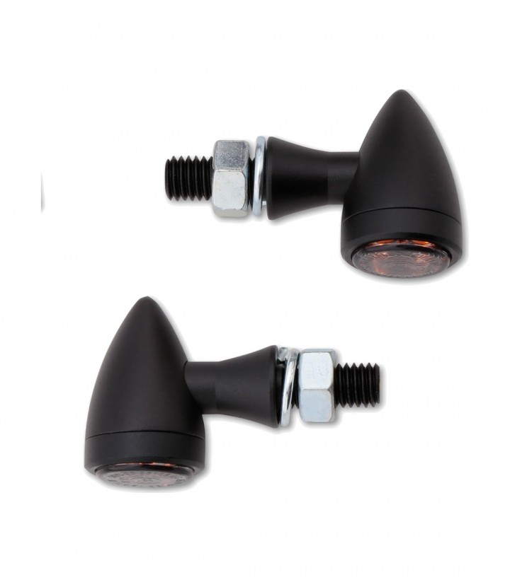 Intermitentes LED Highsider Sixteen Bullet Negro con Cristal Ahumado