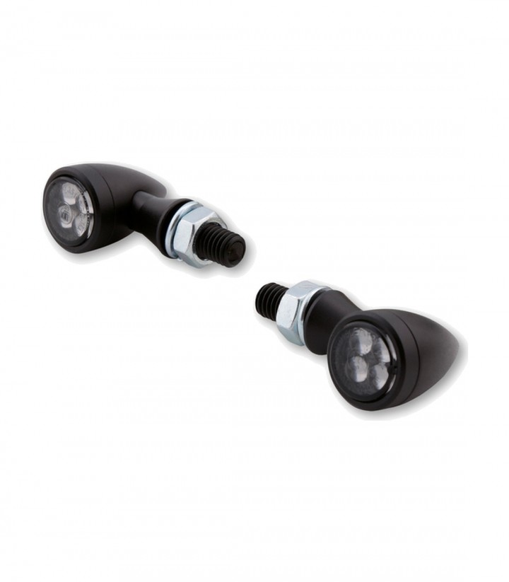 Intermitentes LED Highsider Sixteen Bullet Negro con Cristal Ahumado