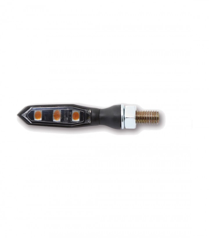 LED-Blinker Highsider Sonic-X1 Schwarz mit getöntem Glas