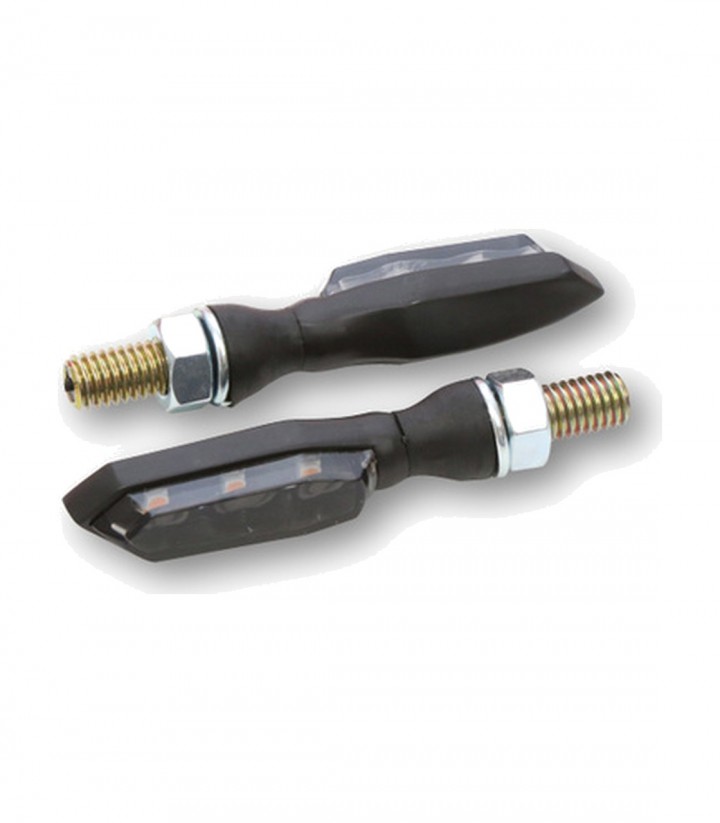 Intermitentes LED Highsider Sonic-X1 Negro con Cristal Ahumado