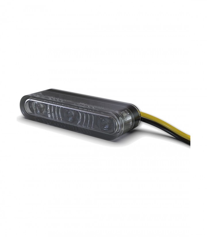 LED-Blinker Highsider Sonic-X2 Verchromt mit durchscheinendem Glas