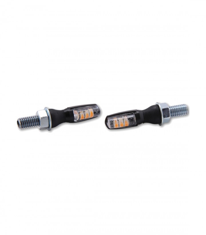 Highsider LED Turn Signals Spark Black with Clear Lens