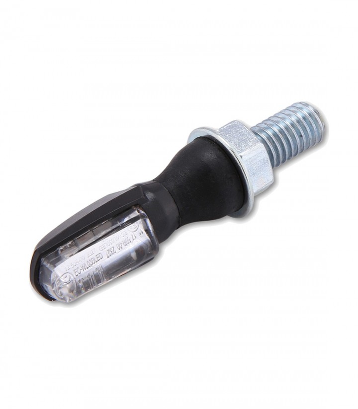 LED-Blinker Highsider Spark Schwarz mit klarem Glas