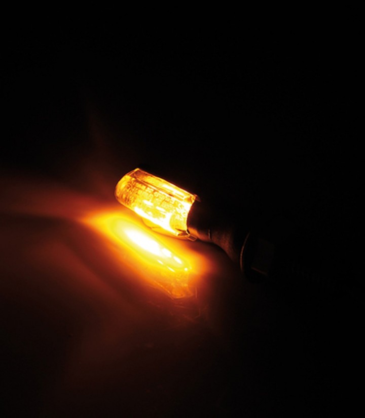 Intermitentes LED Highsider Spark Negro con Cristal Transparente