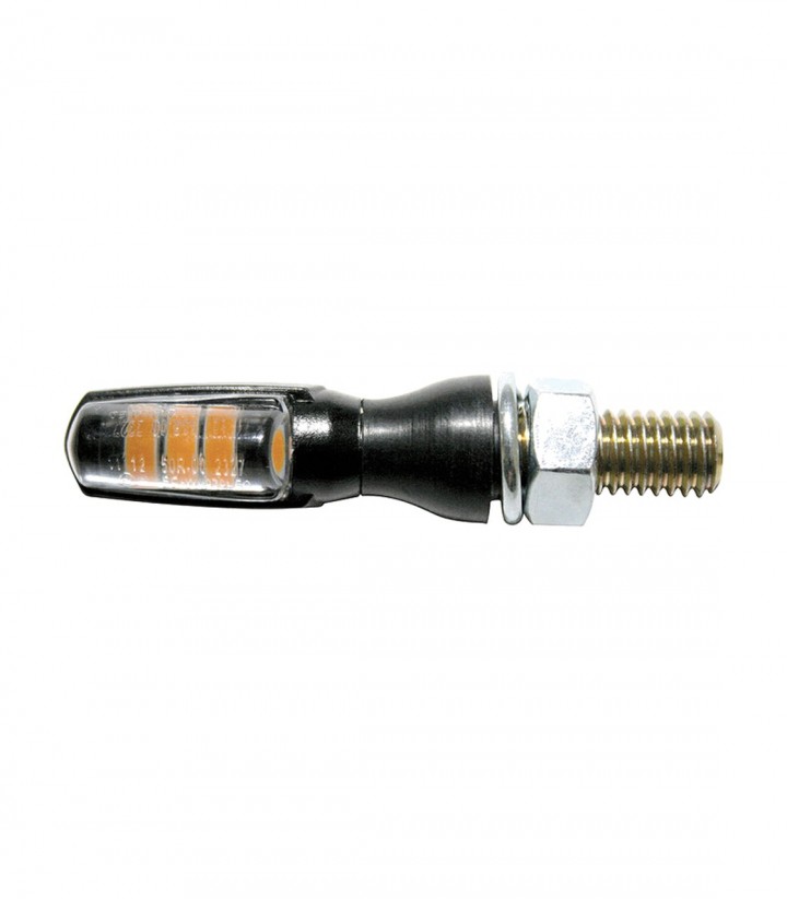Intermitentes LED Highsider Spark Negro con Cristal Transparente