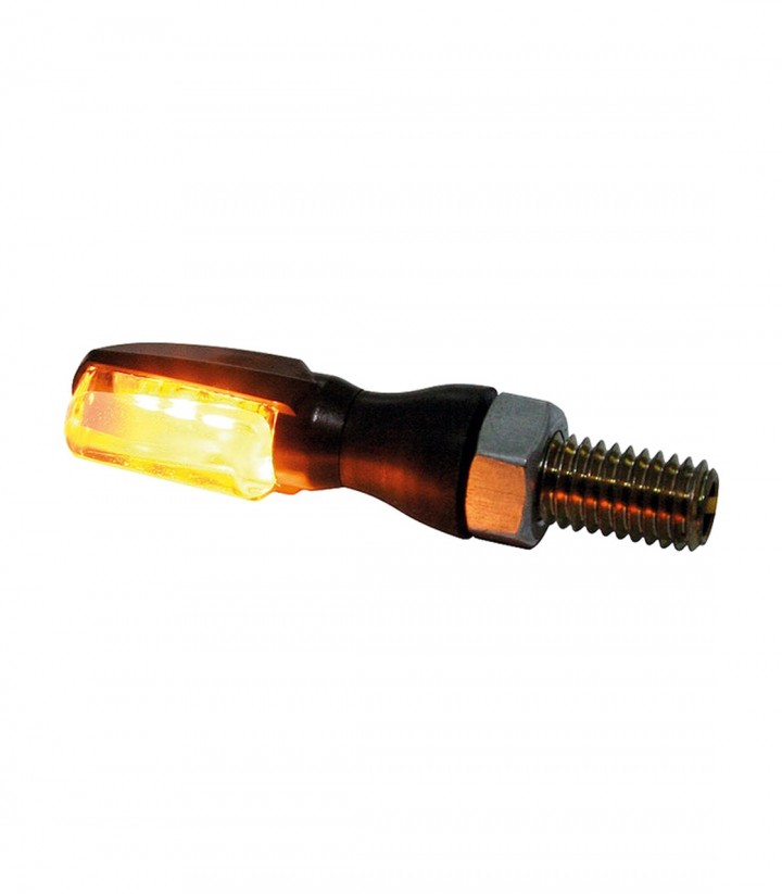 Intermitentes LED Highsider Spark Negro con Cristal Transparente