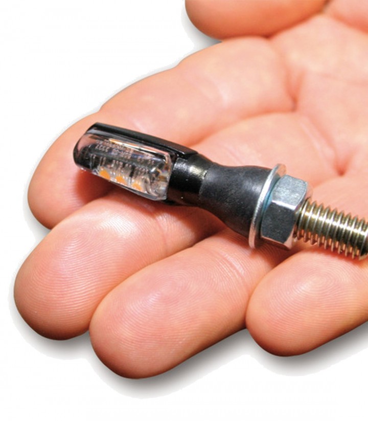 Intermitentes LED Highsider Spark Negro con Cristal Transparente