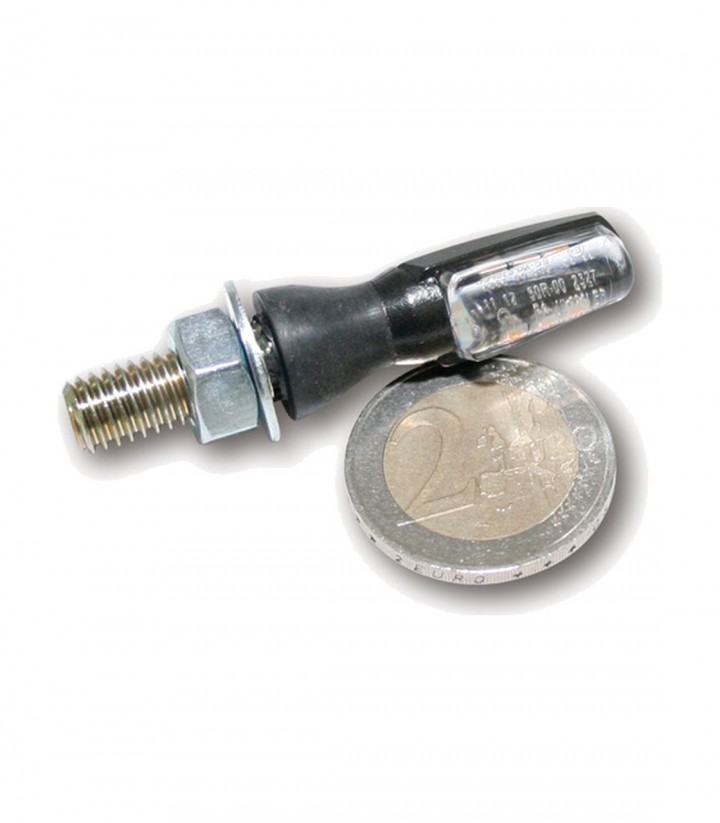 Intermitentes LED Highsider Spark Negro con Cristal Transparente