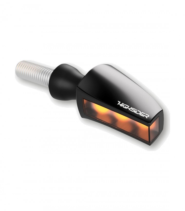 Intermitentes LED Highsider Stealth-X Flight Negro con Cristal Ahumado