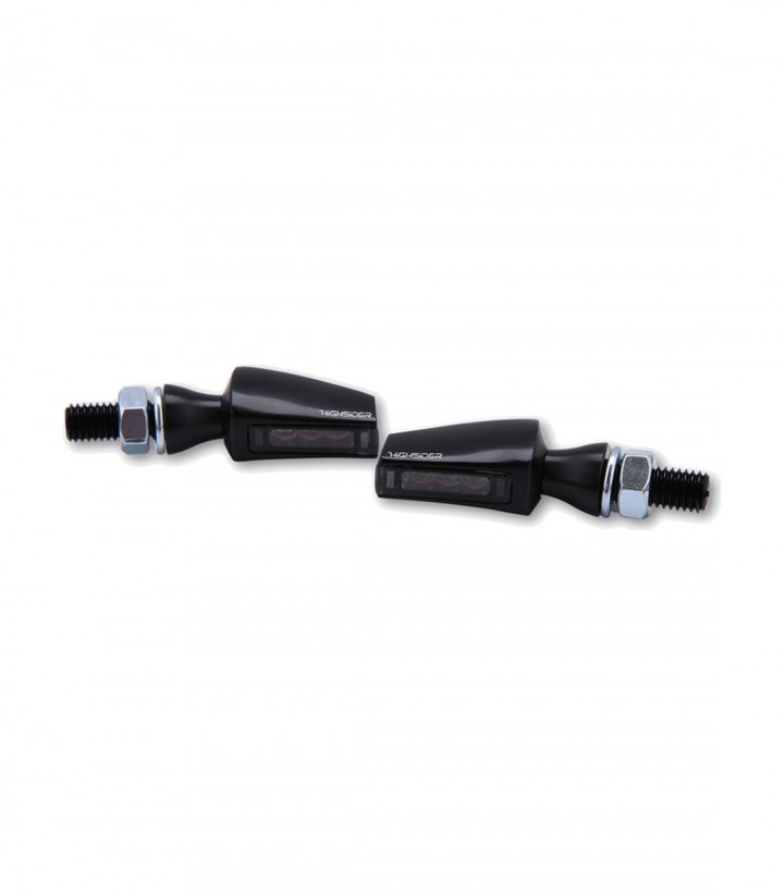 Intermitentes LED Highsider Stealth-X Flight Negro con Cristal Ahumado