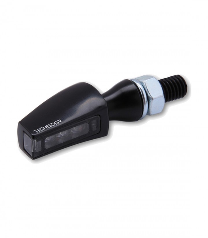 Intermitentes LED Highsider Stealth-X Flight Negro con Cristal Ahumado