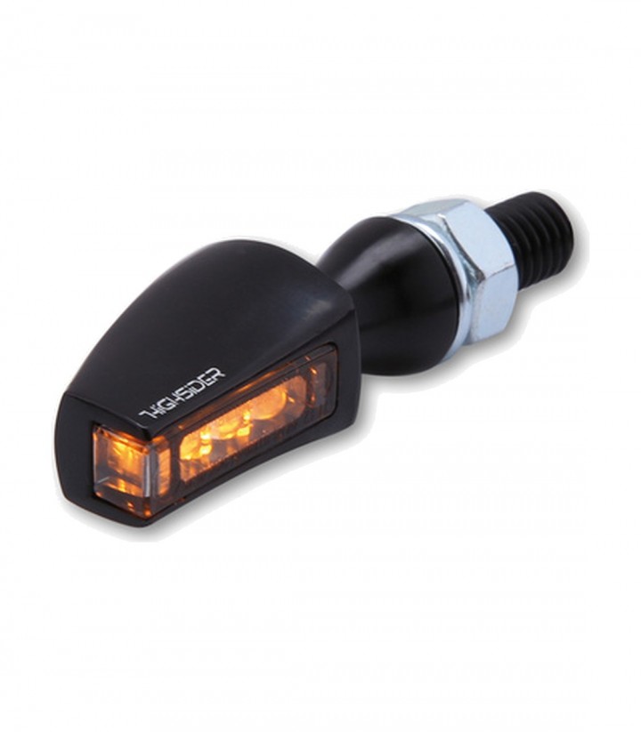 LED-Blinker Highsider Stealth-X Flight Schwarz mit getöntem Glas