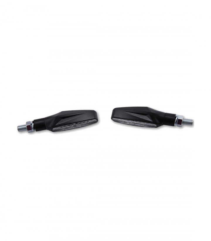 Intermitentes LED Highsider Stix Negro con Cristal Transparente