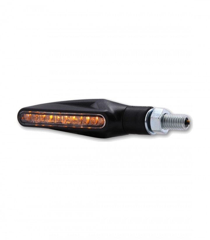 Intermitentes LED Highsider Stix Negro con Cristal Transparente