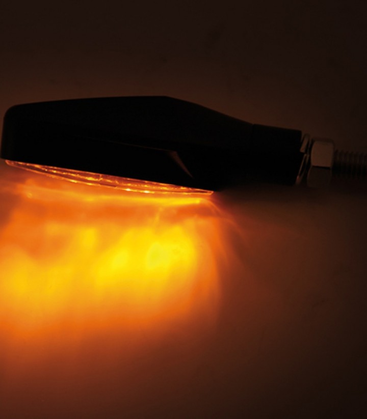 Highsider LED Turn Signals Stix Black with Clear Lens