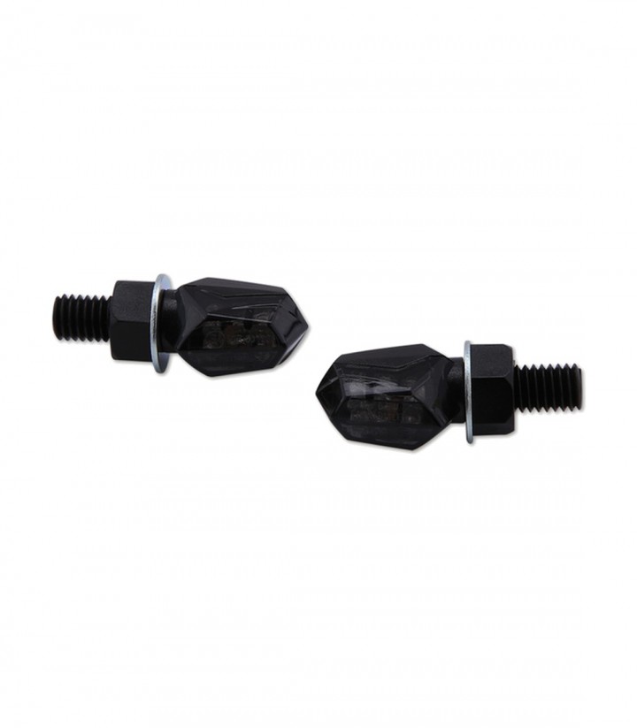 Highsider LED Turn Signals Tiny Black with Smoked Lens