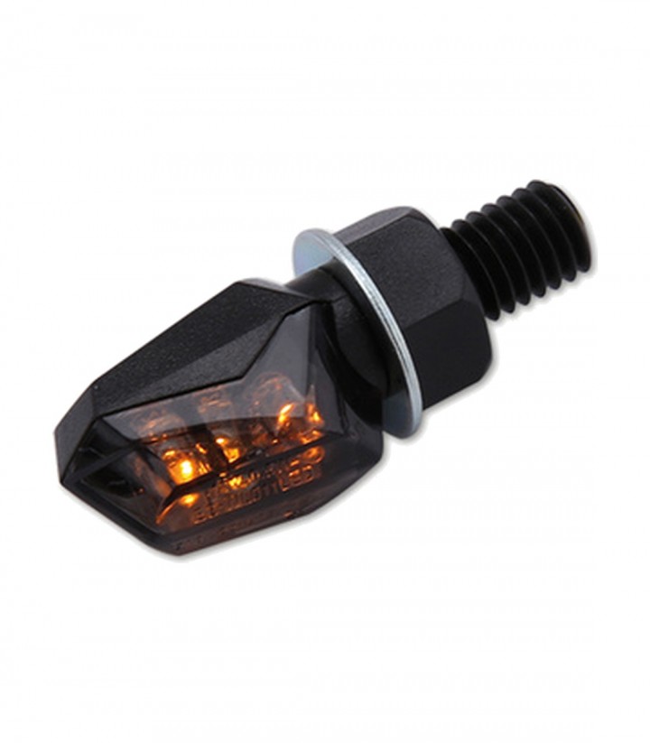Intermitentes LED Highsider Tiny Negro con Cristal Ahumado