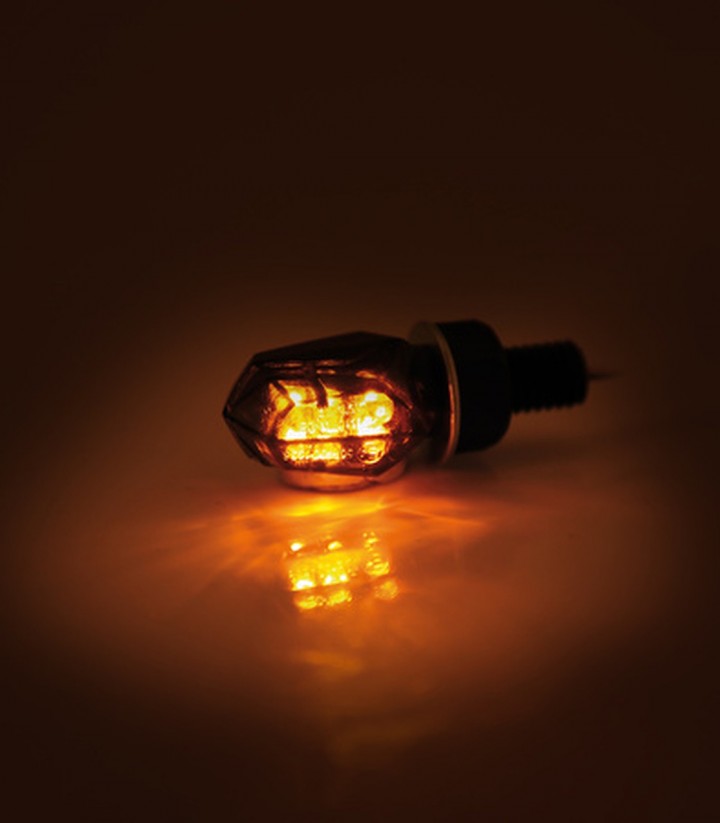Highsider LED Turn Signals Tiny Black with Smoked Lens