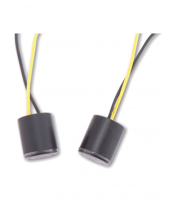 LED-Blinker Highsider Ton Module Schwarz mit getöntem Glas