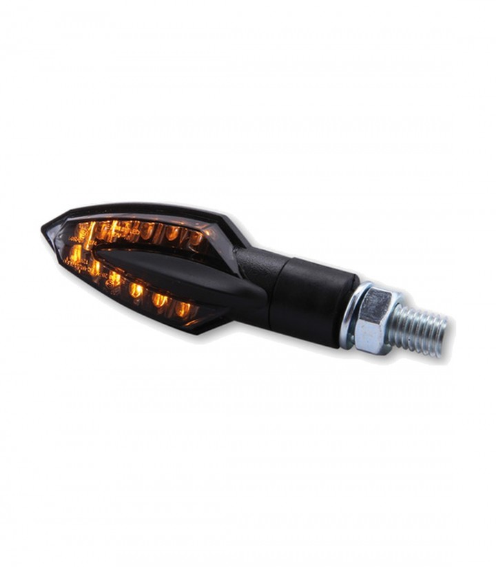 Intermitentes LED Highsider Vinci Negro con Cristal Ahumado