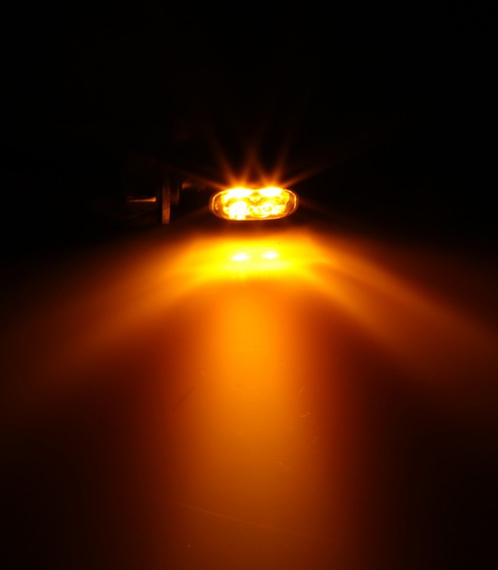 LED-Blinker Highsider Vision-TS Schwarz mit getöntem Glas
