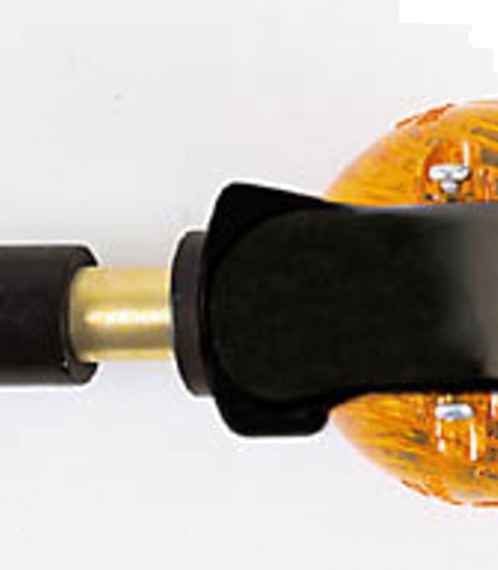 Highsider Handlebar Turn Signals Ochsenauge Black with Orange Lens