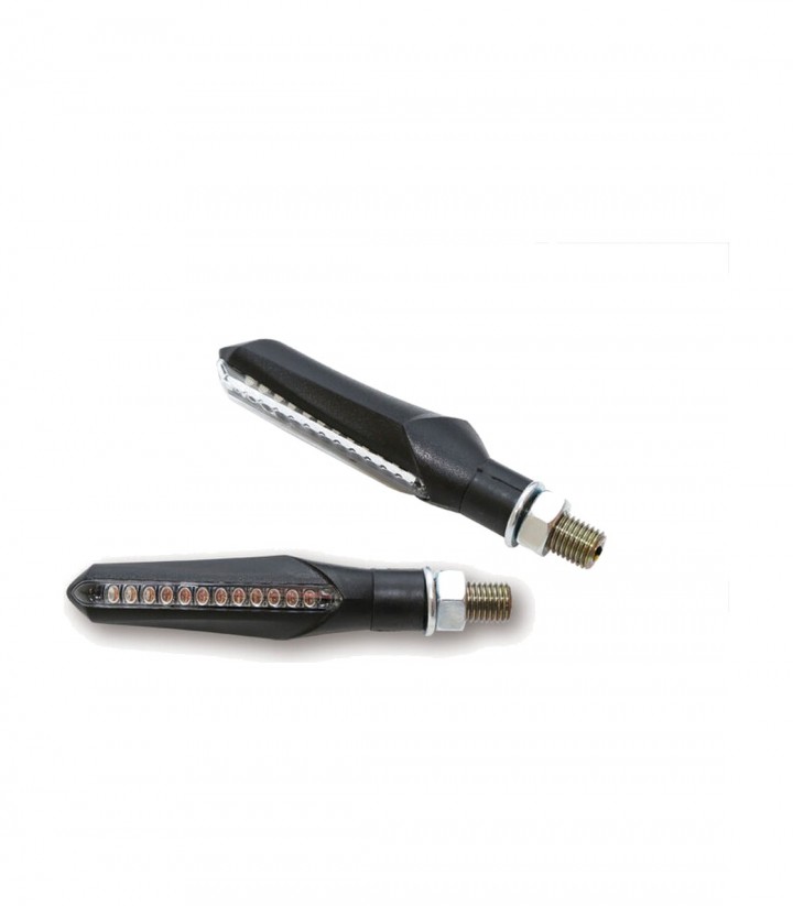 Intermitentes Secuenciales LED Highsider Run Negro con Cristal Ahumado