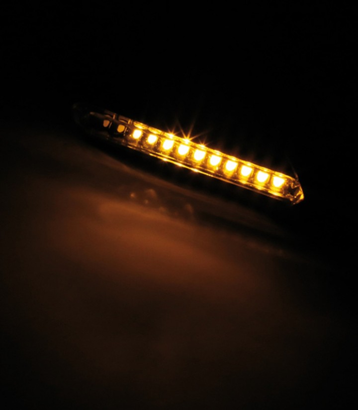 Intermitentes Secuenciales LED Highsider Run Negro con Cristal Ahumado