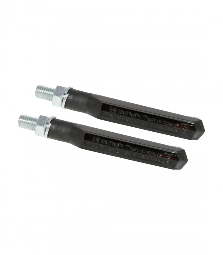 Sequenzielle LED-Blinker Highsider Run-TS Schwarz mit getöntem Glas