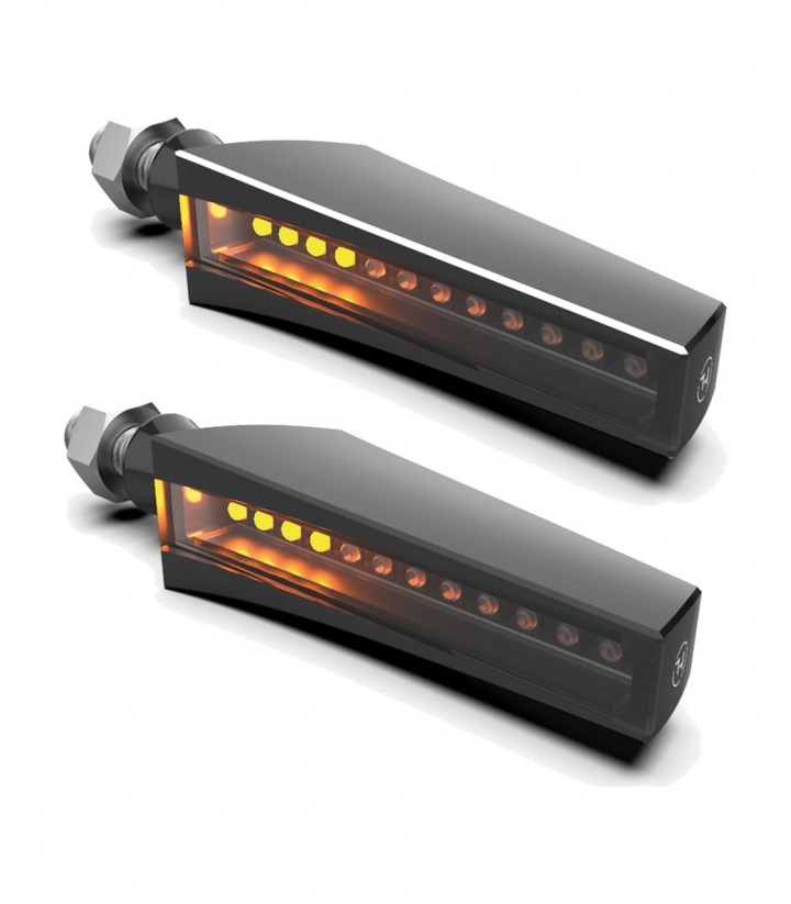 Intermitentes Secuenciales LED Highsider STS 1 Negro con Cristal Ahumado