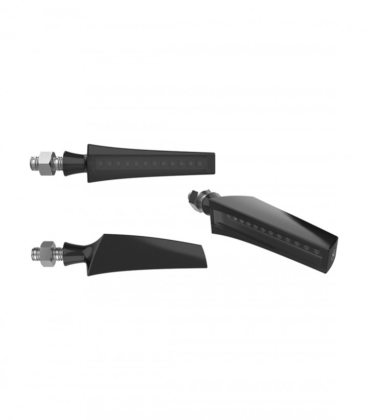 Intermitentes Secuenciales LED Highsider STS 1 Negro con Cristal Ahumado