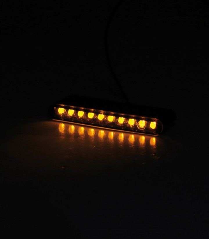 Sequenzielle Blinkermodule Highsider Stripe-Run Schwarz mit getöntem Glas