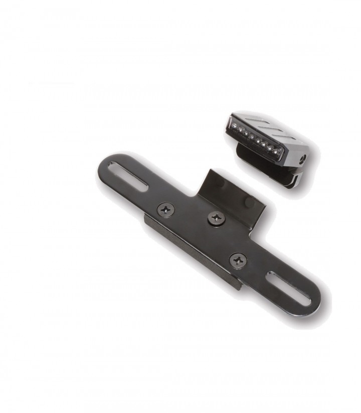 LED-Rücklicht mit Kennzeichenhalter Highsider Move Type 2 Schwarz mit getöntem Glas