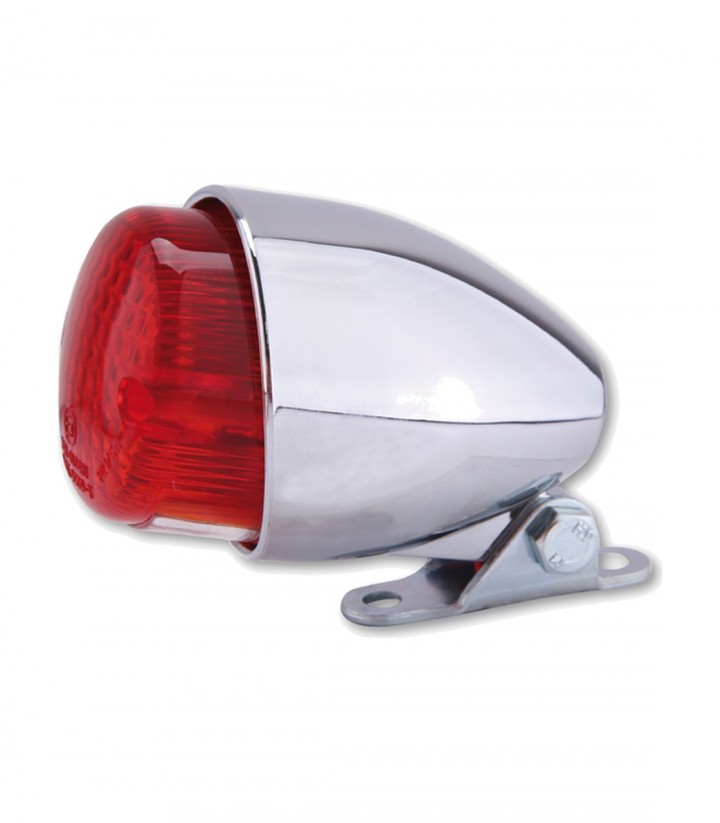 Rücklicht Highsider Texas Chrom mit rotem Glas