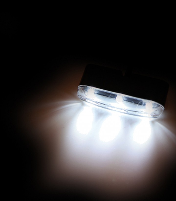Rücklicht Highsider Tri-LED mit Halter und Klebefolie 12 V Schwarz mit klarem Glas