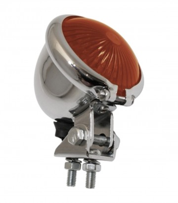 Highsider LED Tail Light Bates Style Chrome with Red Lens