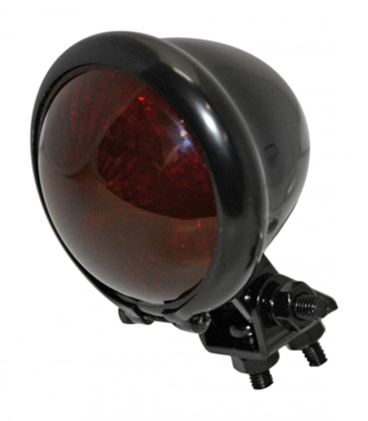 Piloto Trasero LED Highsider Bates Style Negro con Cristal Rojo