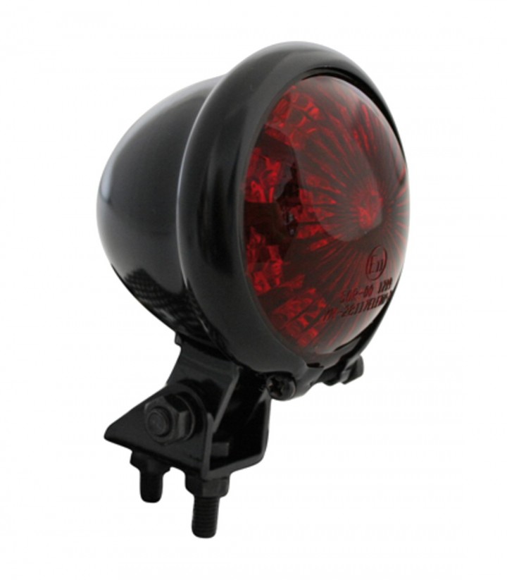 Highsider LED Tail Light Bates Style Black with Red Lens
