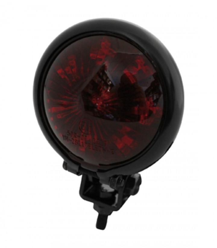 Piloto Trasero LED Highsider Bates Style Negro con Cristal Rojo