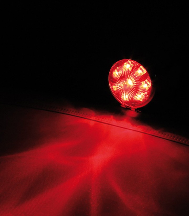 Piloto Trasero LED Highsider Bates Style Negro con Cristal Rojo