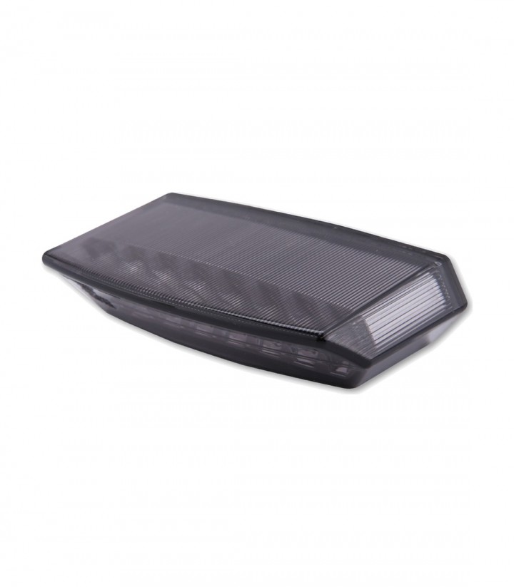 Piloto Trasero LED Highsider Boston Negro con Cristal Ahumado