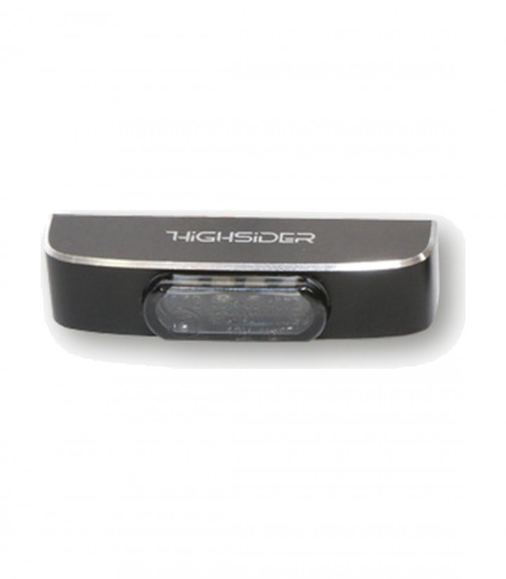 Piloto Trasero LED Highsider Conero T2 Negro con Cristal Ahumado