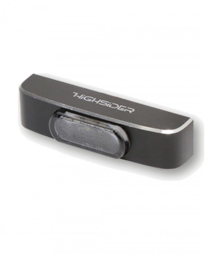 Piloto Trasero LED Highsider Conero T2 Negro con Cristal Ahumado