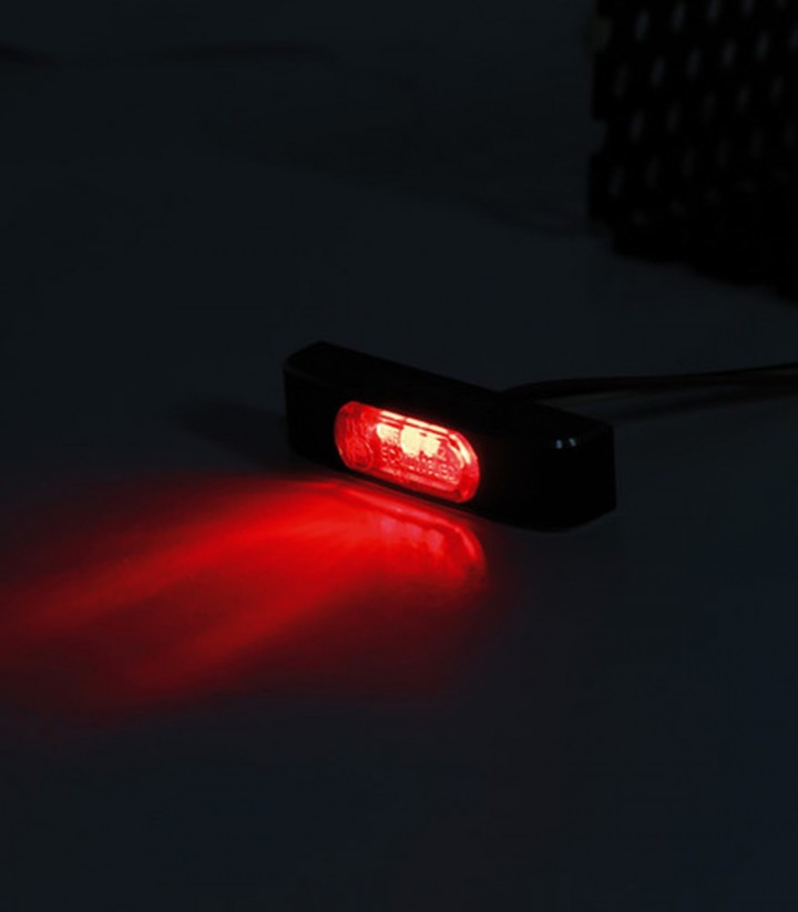Piloto Trasero LED Highsider Conero T2 Negro con Cristal Ahumado