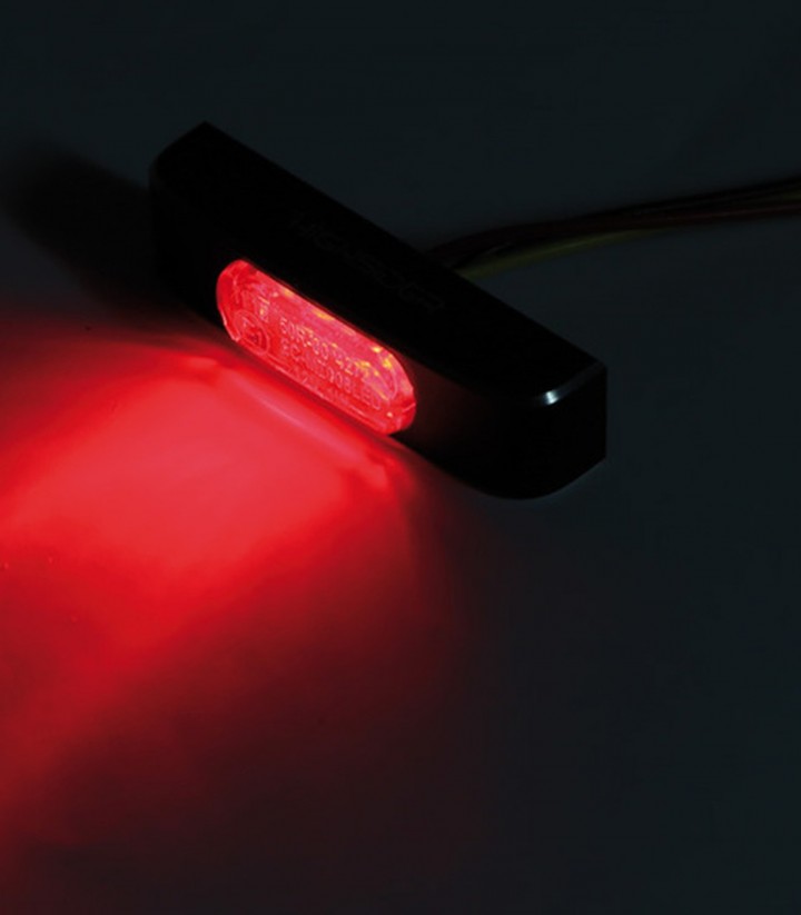 Piloto Trasero LED Highsider Conero T2 Negro con Cristal Ahumado