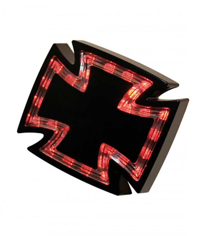 Piloto Trasero LED Highsider Gothic Negro con Cristal Translúcido