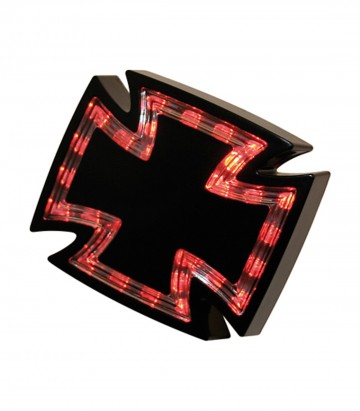LED-Rücklicht Highsider Gothic Schwarz mit durchscheinendem Glas
